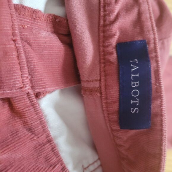 Talbots Womens High-Waist Straight-Leg Corduroy Pants Size 16 Rose Pink - Picture 5 of 5